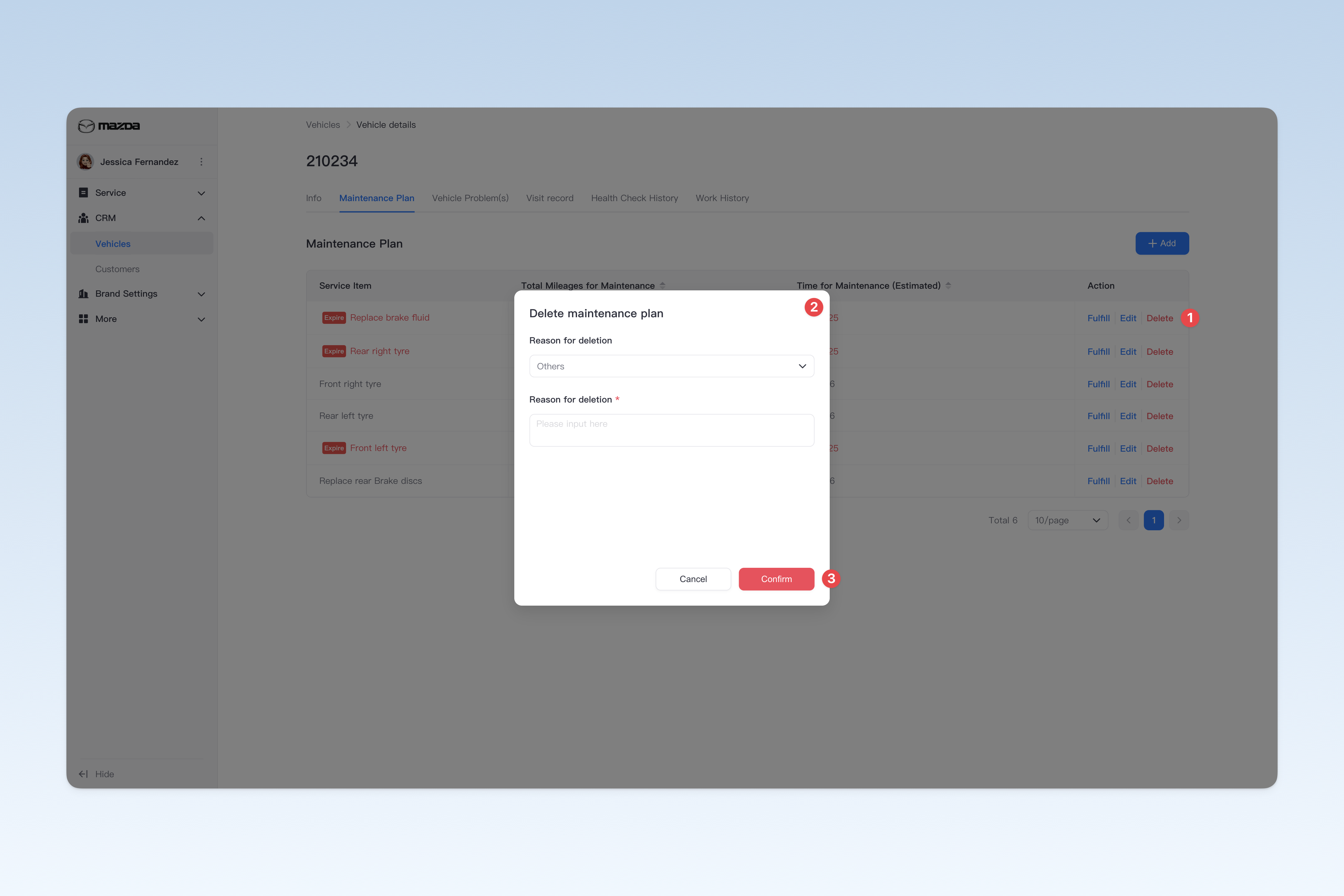 Delete maintenance plan
