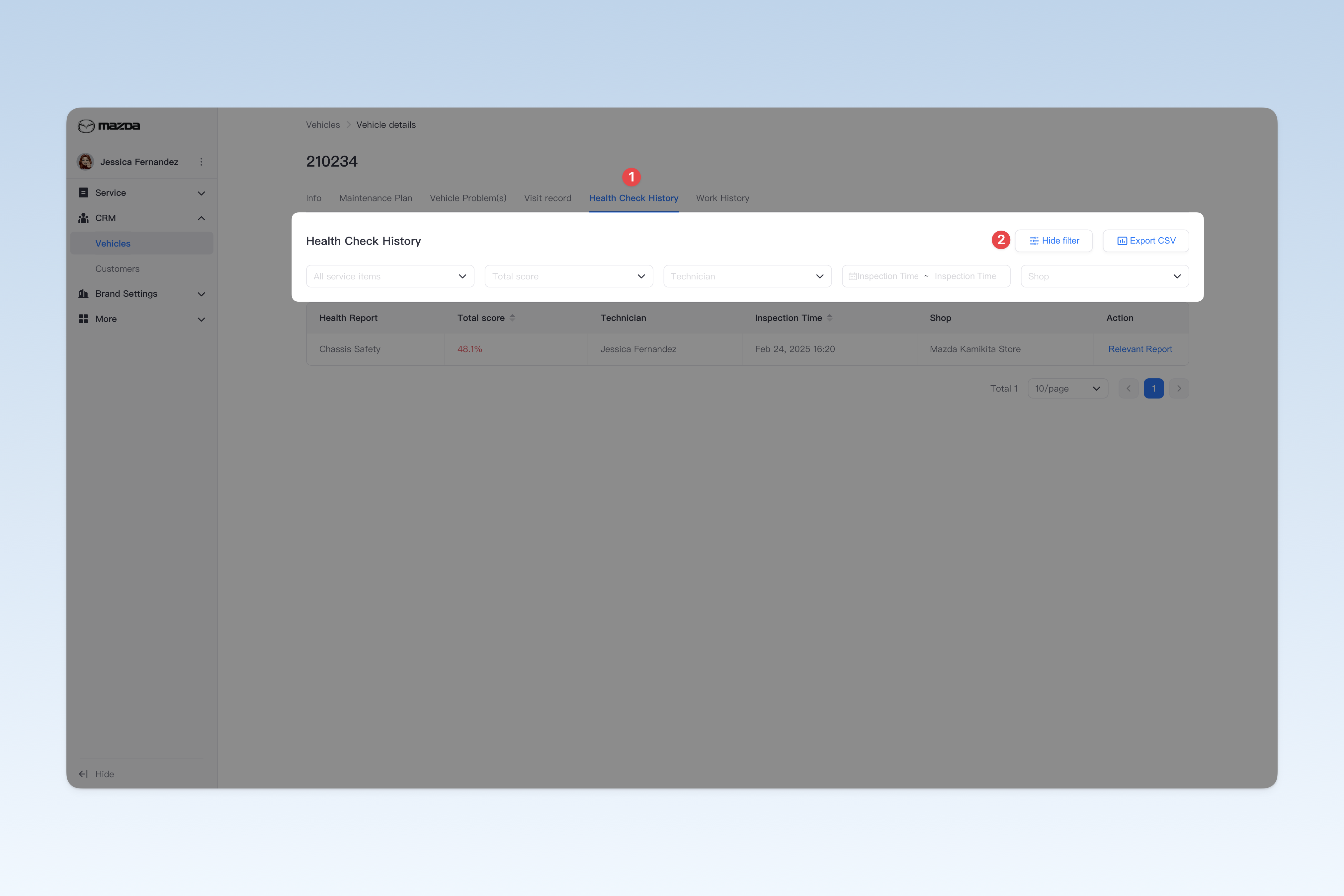 Filter Health Check Records by Conditions
