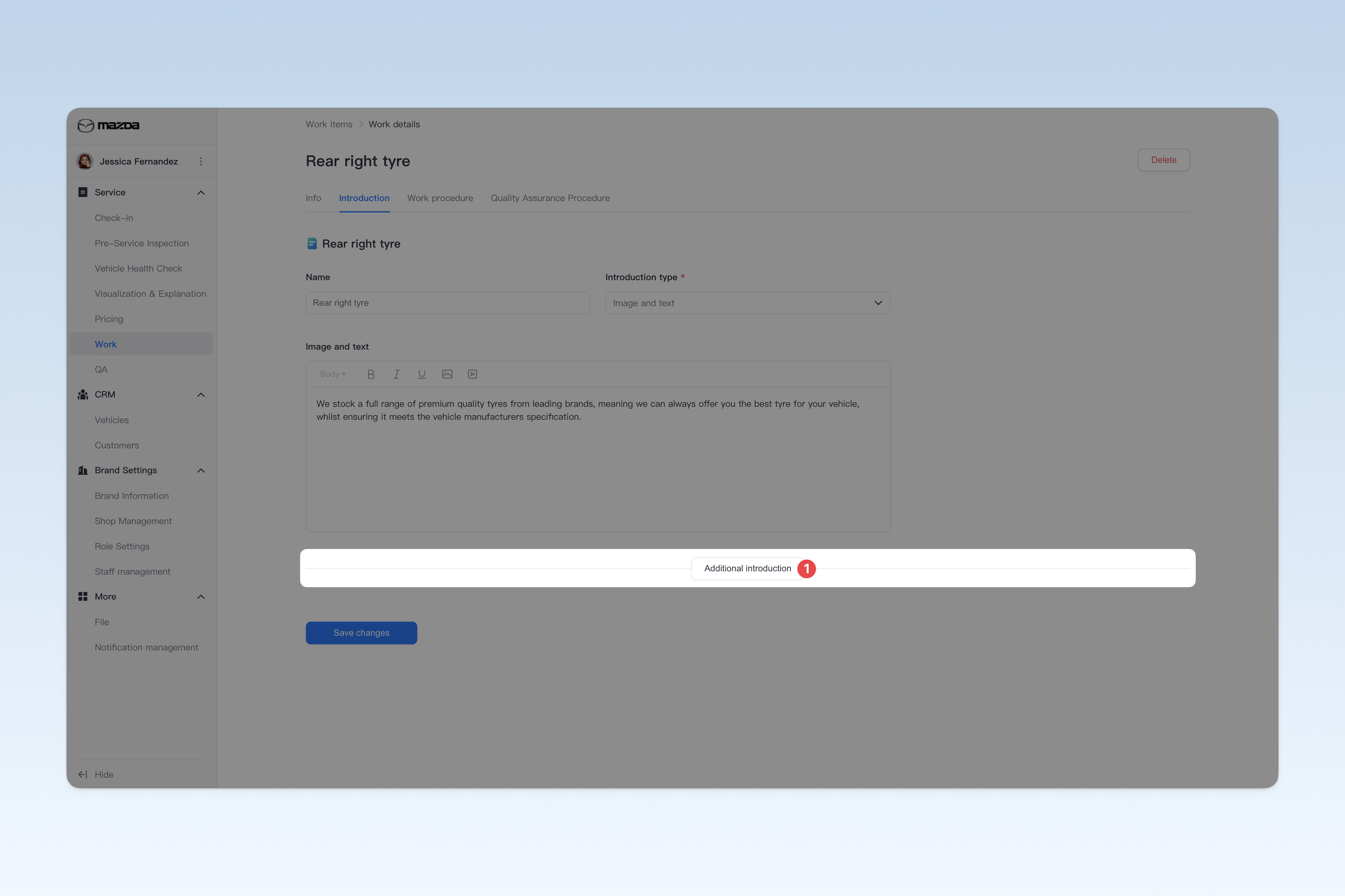 Add multiple work item introductions